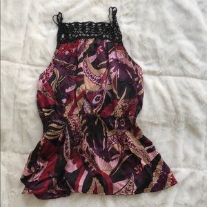 Silk cache patterned top